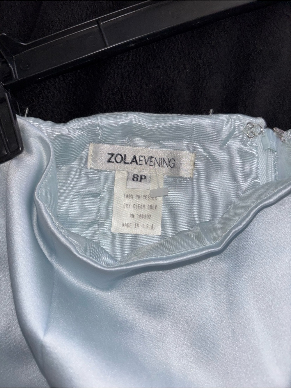 Pale Blue Satin Maxi Skirt - Picture 2 of 3